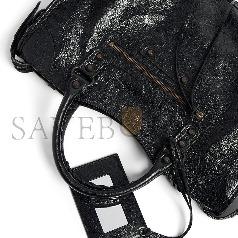BALENCIAGA WOMEN'S LE CITY BAG MEDIUM IN BLACK ‎8657602ACFH1000 (38.5*24*15cm)